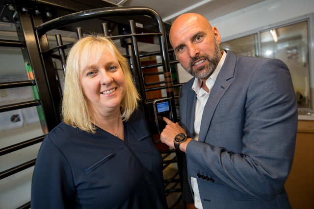 Sue Chambers of MSIF with Andrew McCutcheon, founder of Amaco