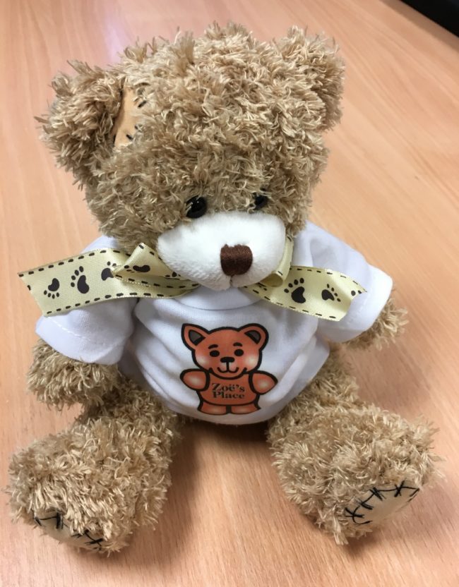 New and existing Paul Crowley clients a complimentary Zoë’s Place teddy bear
