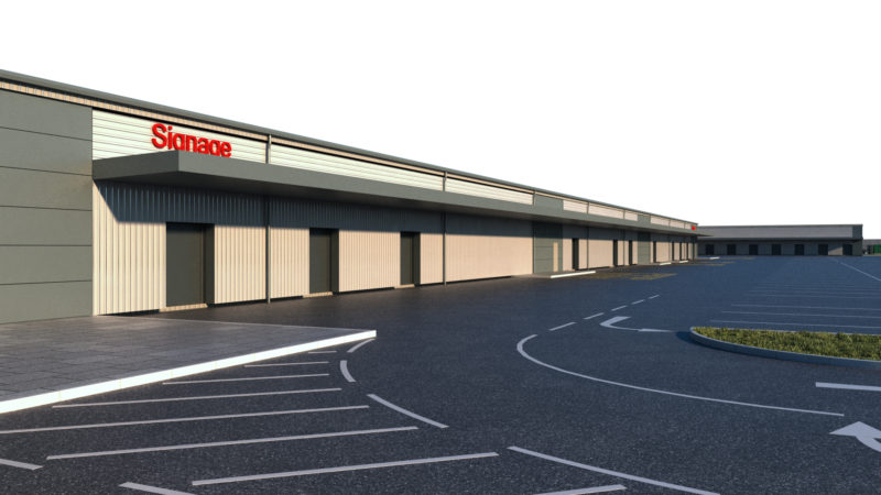 Computer-generated image of how the proposed Liverpool fruit, vegetable and flower market at Gillmoss