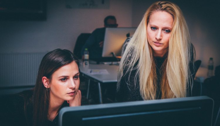 women, office, work