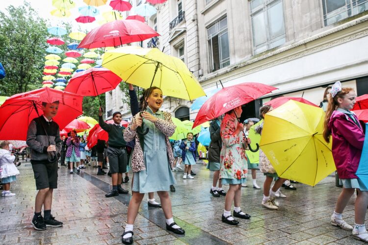 Multicoloured umbrella display returns to Liverpool Liverpool