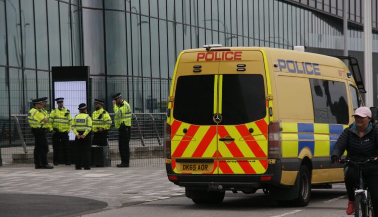 Heightened security at ACC Liverpool for the AOC Europe event. Picture by Activate Digital