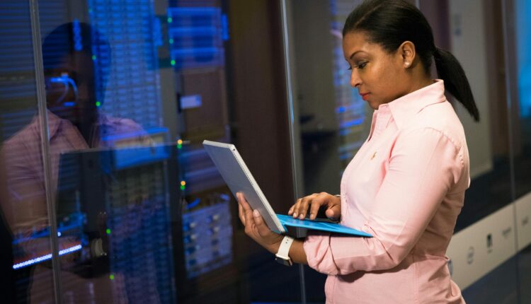 tech, laptop, work, office